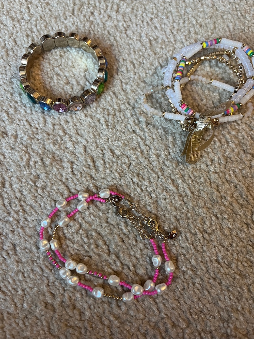 J. Crew Factory 3 sets of colorful bracelets
